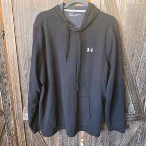Under Armour Shirt Men's Size XL Black Hoodie Lightweight Long Sleeve Hooded